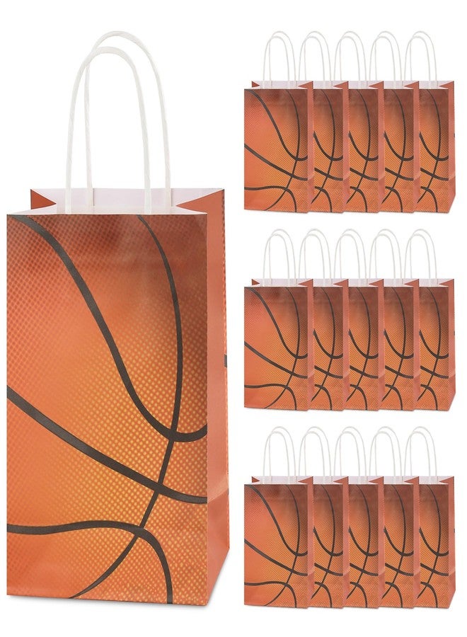 Motroce 16PCS Basketball Party Favor Paper Bags, Basketball Gift Bags with Handles, Basketball Games Day Sports Goody Bag for Birthday Party Supplies Decorations - Image 1